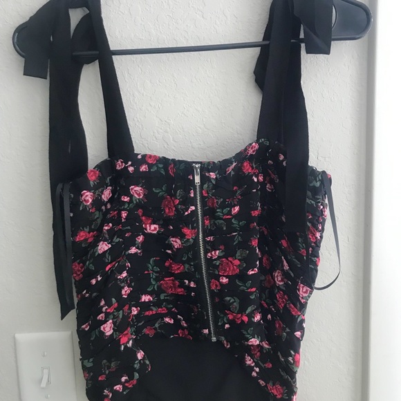 Floral bustier tank top - Picture 2 of 7